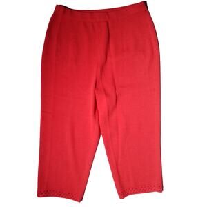 St. John Knit Cropped Pants – Coral – Size 10 Santana Knit